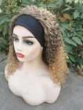 Headband wig ladies short curly hair gradient chemical fiber headband headband wig