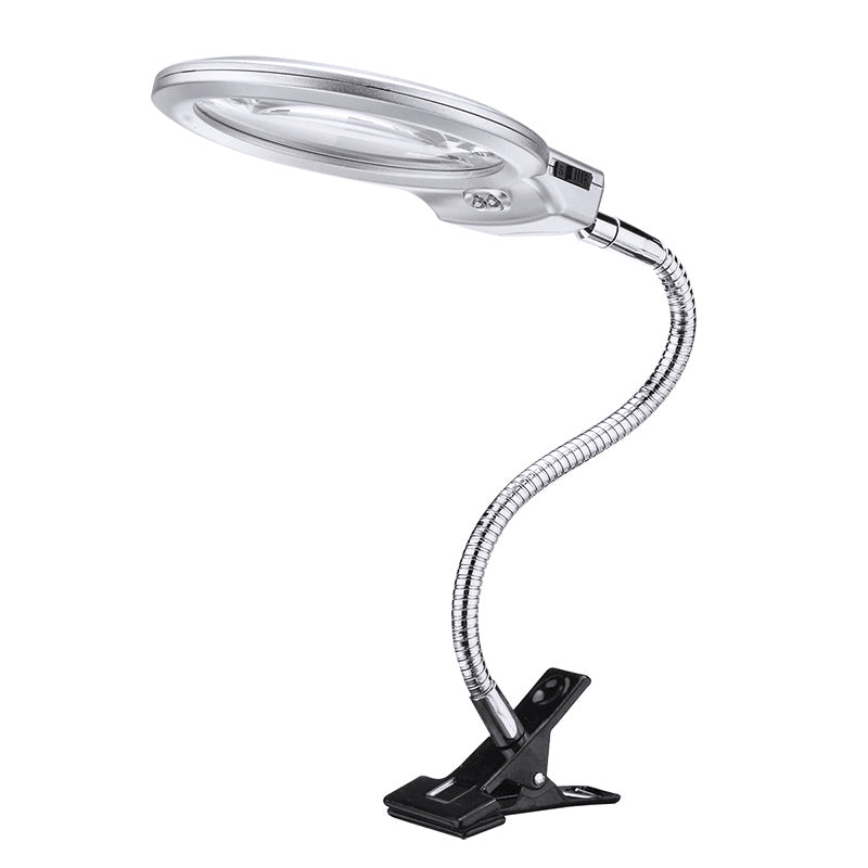 Magnifying Glass Clamp Large Lens LED Lighted Lamp Top Desk Jewelry Magnifier Magnifying Glass And Clamp