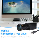 4K HD Camera Computer Camera USB Webcam 10X Optical Zoom Manual Focus Auto Exposure Compensation Plug&amp;Play for Video Conference