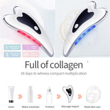V Face Scraping Plate DropShipping Facial Lifting Gua Sha Massager Electric Red Blue Light Heated Therapy EMS Face Body Slimming