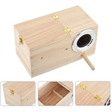 Parakeet Nest Box Bird Cage Natural Pine Wood Bird Nest Breeding Box Cage for Budgie Parrot Bird Egg Nest Bird Cage Accessories