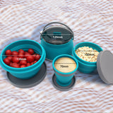 4pcs Silicone Folding Kettle Portable Field Camping Open Fire Coffee Tea Cassette Cooker Outdoor Camping Hiking Tableware Pot