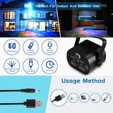 Disco Lights RGB LED Laser Stage Beam Lights Dj Lights Moving Heads  with Strobe Effect Usb Power Projector Lamp Stage Lighting