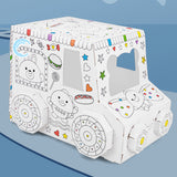 Kids Doodle Drawing Model Kids Creative Toy with Candy Car Appearance Shape Cute Cartoon Pattern Color Markers Education Toys