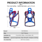 WEST BIKING PC Ultralight Bicycle Bottle Holder Rack MTB Mountain Road Bike Water Cup Holder Cycling Bracket Kettle Fixed Cage