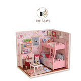 New Year Christmas Gifts Doll House DIY Miniature Dollhouse Toy Furnitures CasaDolls Houses Toys For Childred Birthday GiftsZ007