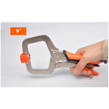 2PCS Face Clamps 9 Inch C Clamp with 2pcs Protective Pads Vise Grip Locking Pliers Woodworking Clamping Tools Heavy Duty