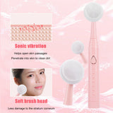3-In-1 Electric Toothbrush 5 Ways Facial Massage Washing Brush Multifunctional Oral Whitening Cleaner