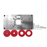 Aluminum Router Table Insert Plate Woodworking Benches Table Saw Multifunctional Trimmer Engraving Machine