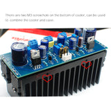 1969 Npn 2.0 Channel Class a Amplifier Completed Board and Heatsinks