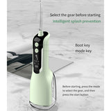 Waterproof Portable Oral Irrigator Water Flosser USB Rechargeable 4 Nozzles Water Jet Water Tank travel Dental Teeth Cleaner