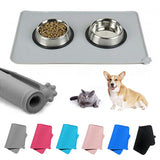 Personalized Pet Bowl Mat Waterproof Dog Cat Placemat For Dog Cat Custom Name Pet Food Pad Bowl Drinking Feeding Mat Easy Wash