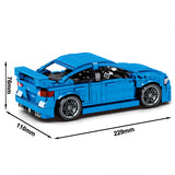 New MOC High-Tech Series Pull Back Super Racing Creative Racer Car Model Building Blocks Bricks Educational Toys For Boys Gifts