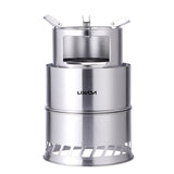Outdoor Windproof Wood Burning Stove Portable Folding Stainless Steel Camping Stove Cooking Stove Equipment