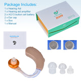 F-138 Hearing Aids Battery Powered In Ear Hearing Enhancement Device Adjustable Volume Sound Amplifier For The Elderly & Adults