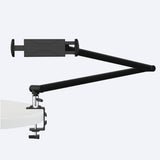 Long Arm Tablet Stand Adjustable Aluminum Tablet Phone Holder Loading Up to 3KG Desk/Bed Bracket for iPhone iPad Pro 4-12.9‘’