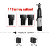 Cordless Electric Ratchet Wrench  50N.M 240RPM 16.8V Power Ratchet Wrench with 6.0Ah Lithium-Ion Battery 6pcs Metric Socket