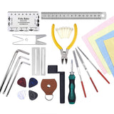 27 Pcs Guitar Repair Tool Kit for Acoustic Ukulele Mandolin Guitar Installation Procedure Wire Pliers String Organizer
