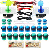 2 players joysticks kit with LED Arcade joystick 5V led buttons USB code control board for game console