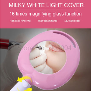 16X Professional LED Lamp Magnifying Glass Cold Operation Floor Shadowless Lamp Magnifier for Beauty Salon 220V