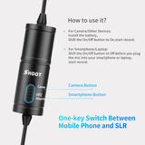 SHOOT Mini Lavalier Microphone Condenser Clip On Lapel Mic Wired Microphone Audio Video Record for Laptop Computer Mobile Phone