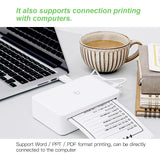 Poooli L3 Pocket Photo Printer 300dpi Portable Thermal Printer 110mm Paper Width BT Wireless Grayscale Mode Memo Sticker Maker