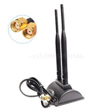 5G Dual Band WiFi Antenna High Gain 6DBi Omni Directional RP-SMA Plug Connector with Magnetic Base for Wireless Router