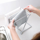 Drainer Storage Racks Foldable Vertical Rags Kitchen Towels Hanger Free Punch Table Storage Rack Cup Holder Kitchen Gadget Set