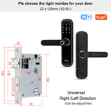 YiToo S3 WIFI Fingerprint Lock Waterproof Biometric Smart Door Lock With Tuya APP Remotely / Rfid Card / Password /Key Unlock
