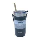 550ml/710ml Iced Coffee Cup Portable Stainless Steel Drinkware Water Bottle Leakproof Reusable Large-capacity for Outdoor Travel