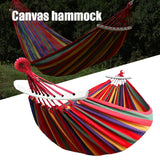 Brazilian Double Hammock 2 Person Canvas Cotton Hammock with Carrying Bag for Patio Porch Garden Backyard Lounging RE