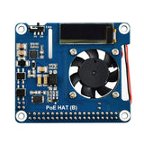 For Raspberry Pi Power over Ethernet HAT (B) for Raspberry Pi 3B + / 4B and 802.3Af PoE Network