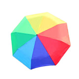 Rainbow Fold Umbrella Women and Men Non-automatic Umbrella Popular Creative Three Folding Adults Children Umbrella