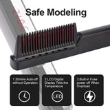 2021 Hair Straightener Brush Electric Hot Comb Straightening LCD Display Hair Iron Heating Comb Straightener Men Beard Brush
