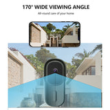 Tuya Video Doorbell Wifi Wireless Wired Door Bell DC AC Battery Powered 1080P 2MP Pixel Support For Alexa Google