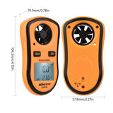 Digital Anemometer Handheld Wind Speed Meter Gauge Air Velocity Temperature Tester with LCD Backlit Wind Chill for Shooting