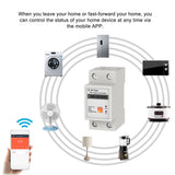 Tuya WiFi Intelligent Metering Energy Meter Singles Phase Meter Mobilephone APP Remotes Viewing Voltage Current Active Power