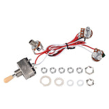 2 x End Button Strap Lock Guitar Straps Belt Buckles &amp; 1x Guitar Wiring Harness 3Way Toggle Switch 1V1T 500K