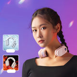 Portable Air Conditioner Hanging Neck Cooler Electric Bladeless Fan Cooling Heater Heating Wearable Neck Massager