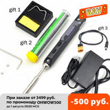 TS100 Mini Portable Smart Programmable Electric Soldering Iron Digital LCD Display Original Replacement Tip High Frequency+GIFT