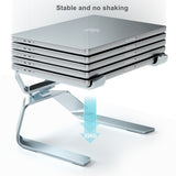 Aluminum Laptop Stand Angle Adjustable Ergonomics Notebook Holder Suspended Cooling Base MacBook Air Pro Stand MacBook Holder