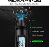 Q91 Breathalyzer - Portable Non-Contact &amp; High-Precision Alcohol Tester with Digital LCD Screen, USB Rechargeable Metal Surface