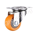 4Pcs/Set Swivel Furniture Caster 1.5 inch Heavy Duty 120kg Orange Swivel Castor Wheels Trolley Ultra Quiet Nylon Castor Wheels