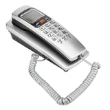 Mini Office Phone Caller ID Landline Phone Desktop Fixed Wired Phone Wall Mountable Phone with LCD Display for Home Office Hotel