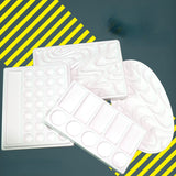 Oval/Square/Wave Palette High Quality Imitation Ceramic Material Watercolor Palette Variety of Styles Smooth and Durable Edges