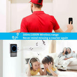 Wireless Doorbell Outdoor Smart Sonnette Waterproof Button with 1 Receiver Wireless Call Bell US Plug 160For