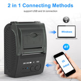 58mm Portable Mini Thermal Receipt Printer USB &amp; BT Connection Wireless Printer High Speed Compatible with iOS Android Windows