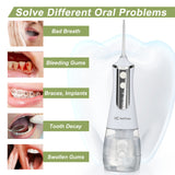 5 Modes Oral Irrigator USB Rechargeable Water Floss Portable Dental Water Flosser Jet 350ml Irrigator Dental Teeth Cleaner+5 Jet