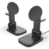 Magnetic 3 in 1 Wireless Charger for iphone 12 pro max mini Airpods iwatch Fast Charging Qi Wireless Charger Station Night light