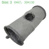 Collapsible Cat Tunnel  Kitten Play Tube for Large Cats Dogs Bunnies With Ball Fun Cat Toys 2 Suede Peep Hole pet toys WF
